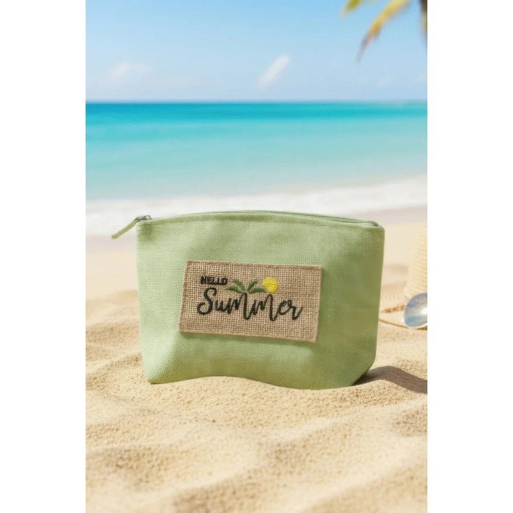 Makeup Bag Womens Small Green Summer New Pouch